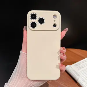 Matte Black Shockproof Case for iPhone 17 Pro Max 17 Pro 17 Plus 17 Full Lens Protection Soft Silicone Cover Anti-Fingerprint Slim Protective Phone Case