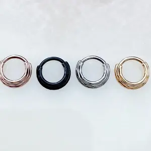 Titanium 16G Thick layered Clicker for Septum or Daith Piercings.