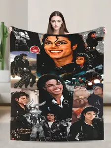 The personalized Michael Merch Jackson wool blanket is suitable for sofas, beds, living rooms, travel, offices, shawls, nap mats, air conditioning blankets, bed sheets, camping, ideal gifts, and daily gifts.