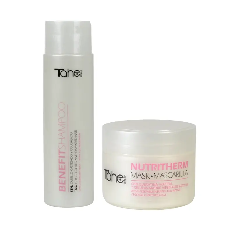Tahe Botanic Haircare Kit - Benefit Shampoo 300ml + Nutri-Therm Mask 300ml