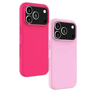 2pcs Lens Guard Protective Phone Case compatible with iPhone 17/17 Pro Max/16/15/14, Liquid silicone full body shockproof cover, slim anti-scratch soft microfiber lining, dustproof smudge-proof protective case