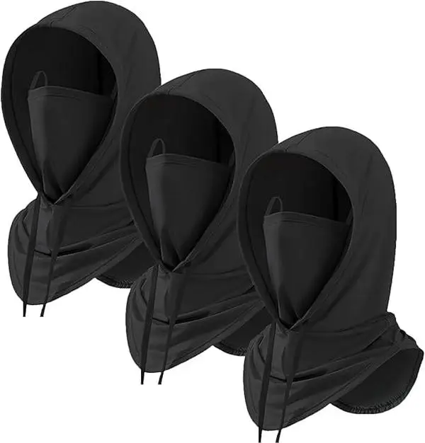Breathable Mesh Hood Balaclava Face Cover - Cooling, UV Protection, Sun Shield for Men, Motorcycle, Fishing (Sports & Outdoor Full Head Mask)