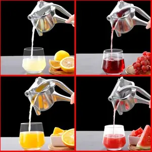 Manual Juicer Lemon Squeezer Aluminum Alloy Hand Press Multifunctional Fruit Squeezer Ergonomic Handle Durable Portable Easy to Use Clean
