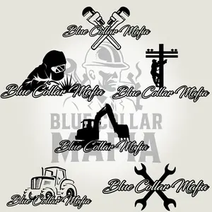 Blue Collar Mafia Vinyl Truck Decal