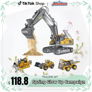 【Last Chance!】Remote Control Bulldozer Toy 2.4GHz 680 Degree Cab with Rubber Tracks for Kids Durable Outdoor Fun Gift idea,gift