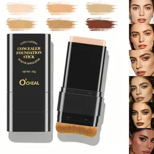 6-Color Dual-Ended Foundation Stick, Multi-Use Concealer and Highlighter for Nose Contouring and Covering Acne Marks, Face Makeup for a Flawless Finish, Makeup Products