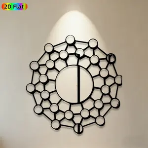 1pc Geometric Molecule Metal Wall Art, Intricate Atomic Structure Statue Mural, Ideal Gift for New Year, Easter, Science & Modern Decor Enthusiasts,  Perfect for Living Room Walls & Garden Fence, Contemporary Home & Outdoor Decor Accent