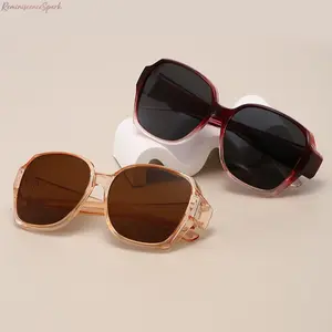 4/2-Pack Unisex Retro Oversized Polarised Fit Over Sunglasses | UV400 Anti-Glare | Bold Square Frame & Multi-Color | Wear Over Prescription Glasses | Trendy Shades for Daily Wear, Driving & Outdoor Activities