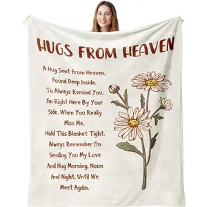 Memorial Sympathy Gifts for Loss of Loved One, Memorial Gifts for Loss of Mom/Dad, Bereavement Gift, in Memory of Loved One Gift, Hug from Heaven Blanket
