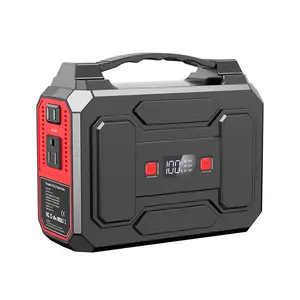 146Wh Portable Power Station Bank 100W with AC Outlet 110V, 39600mAh, USB QC3.0 Fasting Charging, LED Flashlights for Home Camping Emergency Charger Digital