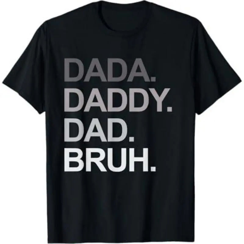Ootd T Shirt Dada Daddy Dad Bruh Funny Husband Dad Father's Day Mens T-Shirt Black-Hoodie-front Black-Sweatshirt-front