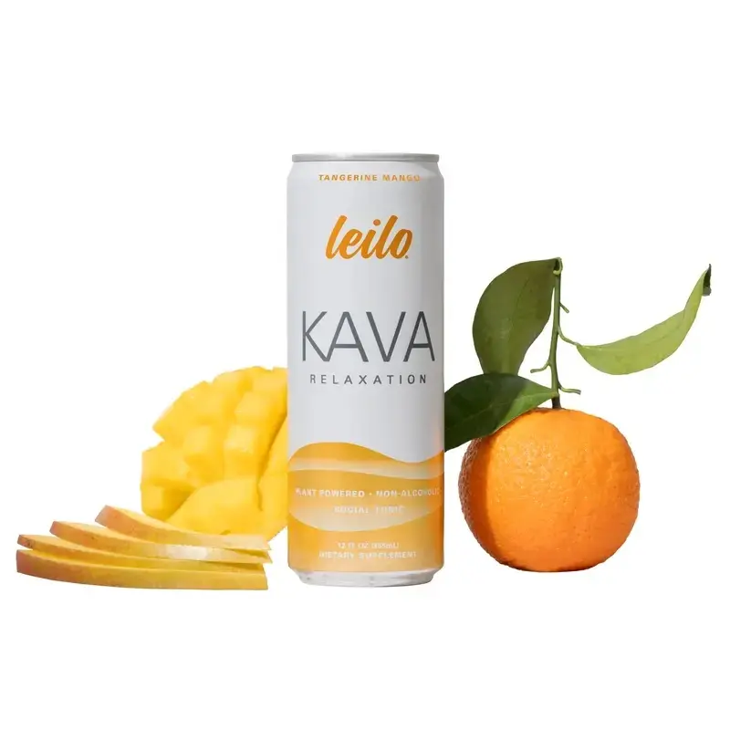 Leilo Kava Relaxation Drink Variety Pack | Non-Alcoholic Functional Beverage with Kava & L-Theanine - 12 Cans