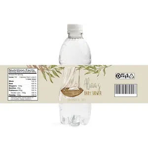 Boho Nursery Baby Shower Water Bottle Labels