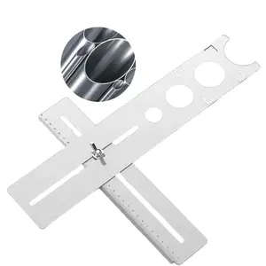 Stainless Steel Ceramic Tile Drill Bit Guide, Multi-Functional Positioning Ruler for Marble and Floor Tiles, Precise Alignment