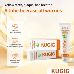 KUGIG Whitening & Gum Care Toothpaste – Sensitive, Fluoride-Free, Helps Reduce Plaque, Supports Cavity Care, Oral pH Balance