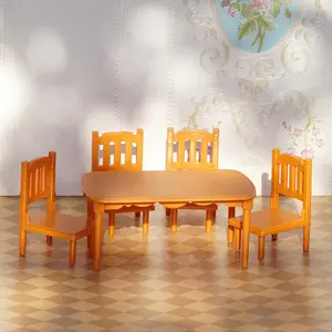 Dollhouse Miniature Furniture, 5 Counts/box Miniature Dollhouse Kitchen Furniture, Dollhouse Accessories for Girls, Pretend Play Toy, Kitchen Pretend Play Set, Miniature Cooking Set