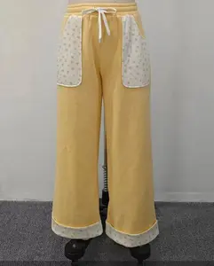 Yellow Floral Sweatpants