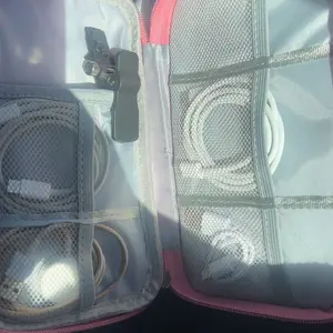 Product Review of Cable Storage Bag, Portable Double Layer Makeup Storage Box, Waterproof Stationary Storage Container, Travel Organization Pouch for Outdoor Travel, Gift Choice #TOP PICKS from I**