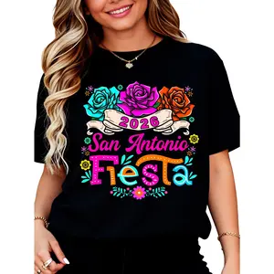 100% Cotton San Antonio Viva Fiesta 2026 Cinco De Mayo Mexico Culture T-Shirt