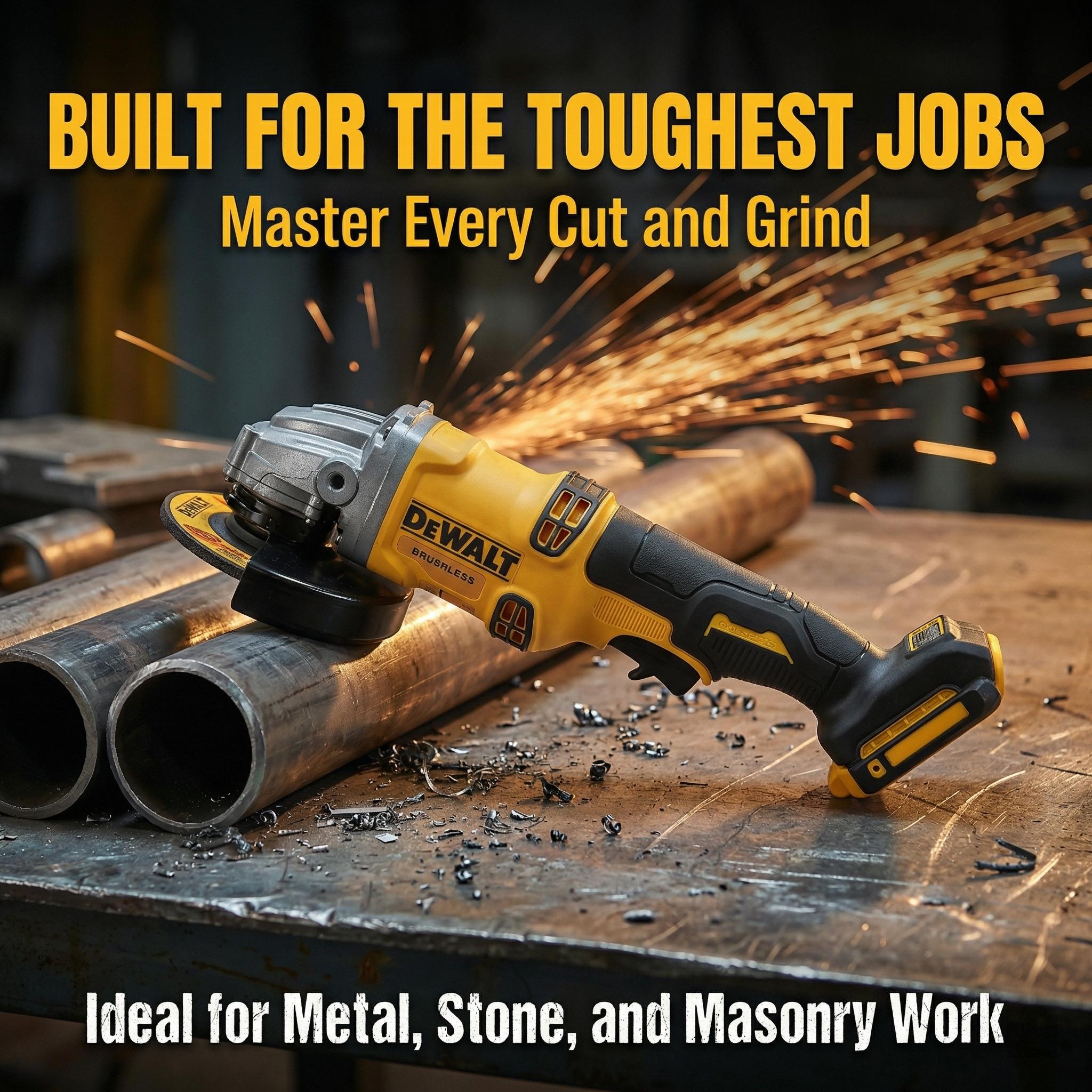 DeWalt DCG405 20V Cordless Angle Grinder for Metal Cutting and Grinding with 9000 RPM Performance