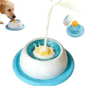 Lick Mat Food Slow Feeder for Small-Medium Dogs & Cats, Bite-Resistant Chew Toy, Non-Slip BPA-Free Slow Feeding Bowl, Slow Feeding Bowls