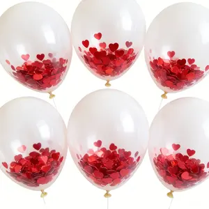 2000pcs Heart-Shaped Foil Confetti, Metallic Design, Perfect for Valentine's Day, Weddings, Birthdays, Balloon Filling, Table Decorations