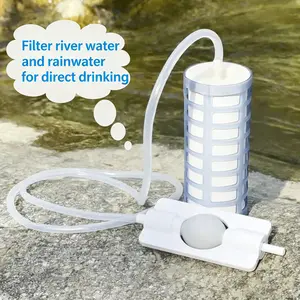 Portable Ceramic Membrane Water Filter System High Flow Cleaner Filtration Automatic Purification for Daily Use Outdoor Emergency   Herbal Tea Series