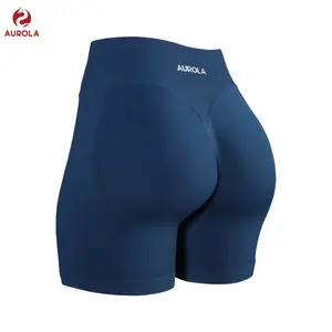 AUROLA Influence Collection Workout Shorts for Women,No Roll Up Squat Proof New Scrunch Seamless Compression Gym Impact Short 4.5" Inseam SpringStatements