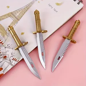 4/8/12 dagger-shaped ballpoint pens, 0.5mm fine tip, black ink, unique writing stationery for students, office, Stationery Office Supplies