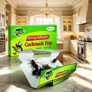 Ultra Sticky Cockroach Glue Trap with Powerful Food-Based Bait - Bug Killer, Insect Control, Sticky Paper Solution for House Kitchen & Garage Indoor Pest Control, Bug Killer Cockroaches, Insect Control Cockroaches
