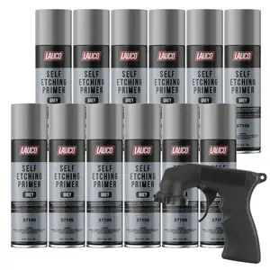 Lauco Gray Self Etching Primer Aerosol Spray Can (13oz) - Automotive & Industrial Priming Solution with Coatings, Rust Protection, Adhesive Bonding, Surface Treatment Etching Solution 57106
