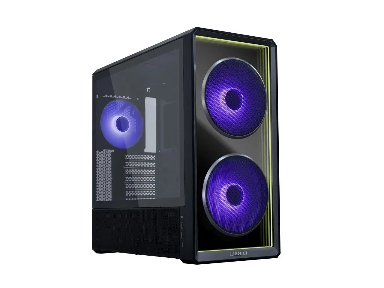 Lian Li LANCOOL 217 INF Infinity Mirror Computer Case, Mid-Tower ATX PC Case w/ 3 Pre-Installed Fans, 2x170mm ARGB Fans, 1x140mm, Front Mirror Glass Panel, Optimized Airflow - Black (LANCOOL 217INFX)