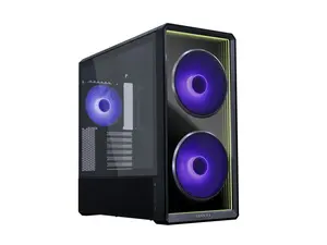 Lian Li LANCOOL 217 INF Infinity Mirror Computer Case, Mid-Tower ATX PC Case w/ 3 Pre-Installed Fans, 2x170mm ARGB Fans, 1x140mm, Front Mirror Glass Panel, Optimized Airflow - Black (LANCOOL 217INFX)
