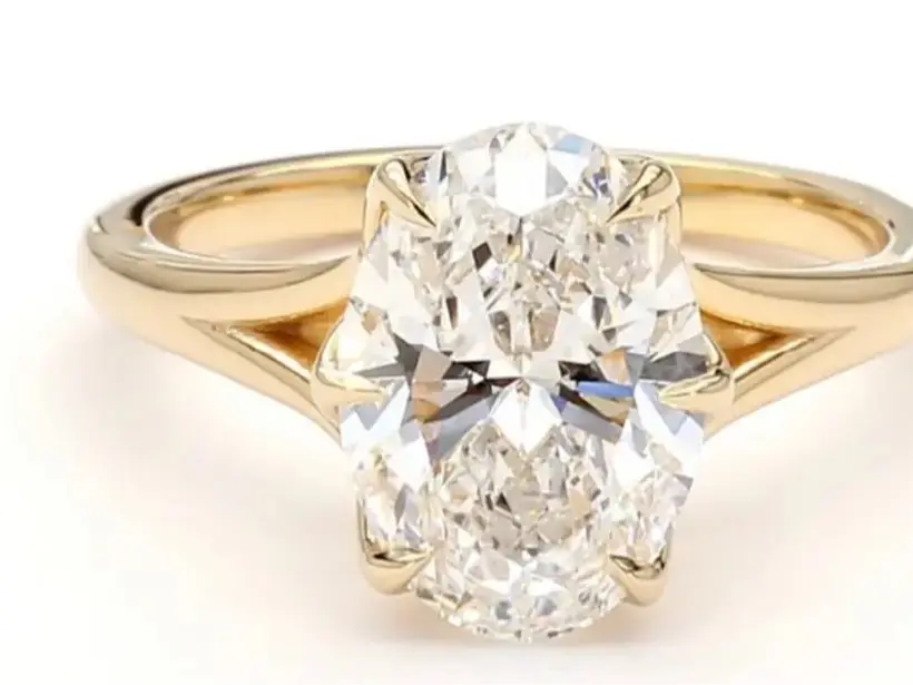Custom For lyssa 3ct Oval Lab Grown Diamond Ring 14k US Size 7
