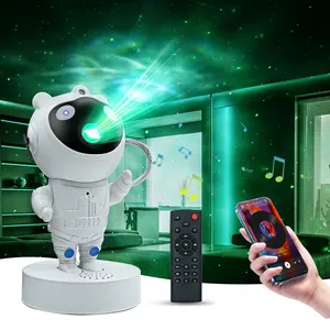 Astronaut Galaxy Projector Space Star Night Light with Bluetooth Speaker 360° Adjustable Nebula Effects for Bedroom Kids Room Creative LED Lighting Color Changing Atmosphere Lamp