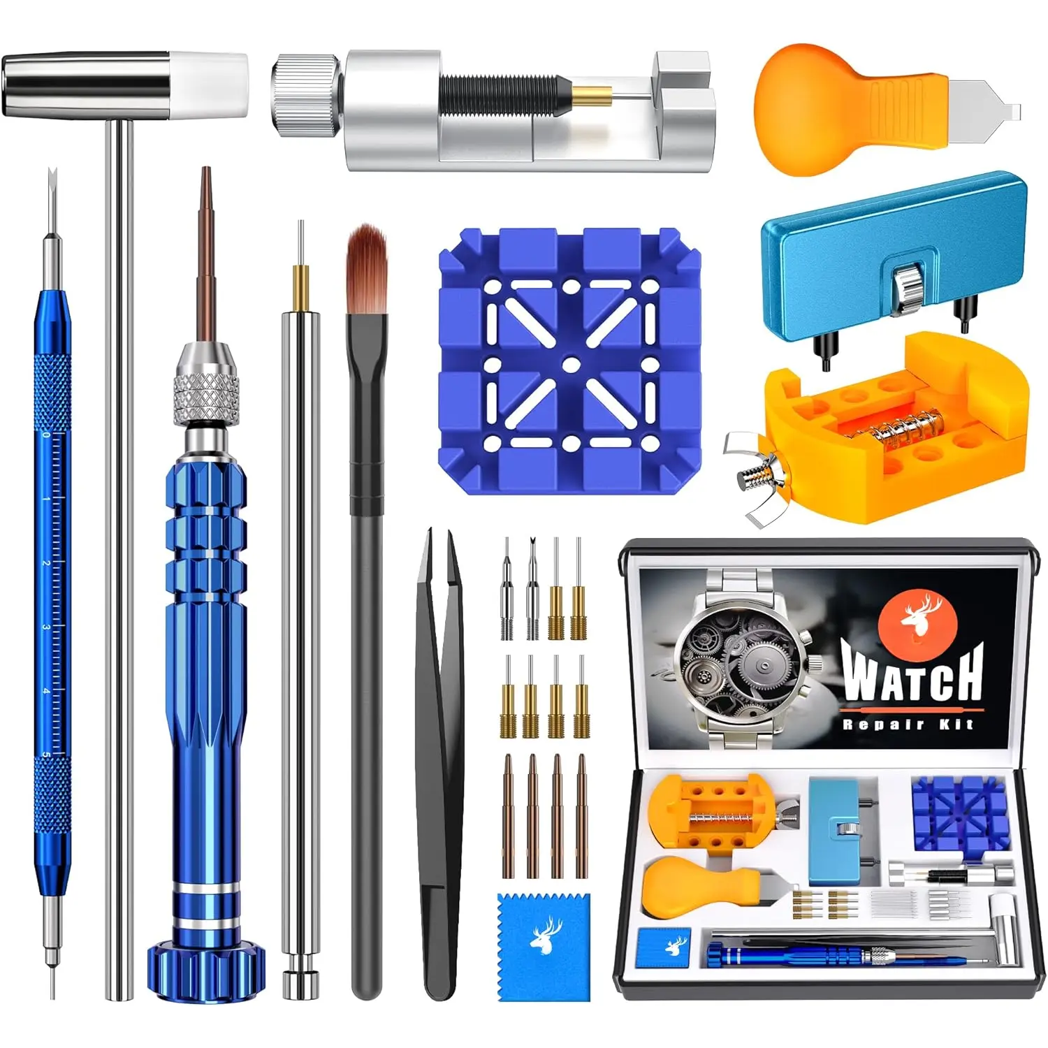 Watch Repair Kit, for Watch  Replacement & Watch Link Removal and Resizing & Watch Opener, Watch Repair  Set, Watch Wrench  Remover, Watch Cleaning, Spring Bar Tool