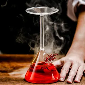 Creative Glass Cup Upside Down Martini Cocktail Glasses Restaurant Cuisine Sashimi Dry Ice Container Leisure Bar Cold Drink Cup