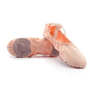 Ballet Shoes Highly Stretch Canvas Adult Ballet Slippers Split Sole Yoga Dance Shoe for women Stretch Canvas Ballet Slippers