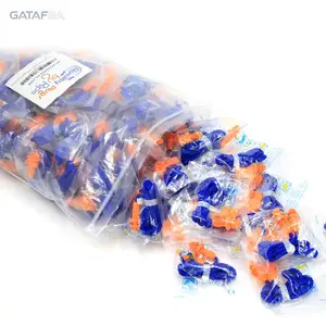 10-100 Pairs Corded Ear Plugs Reusable Soft Silicone Individually Wrapped Waterproof Noise Reduction Earplugs Perfect for Shooting Hunting Construction Work Mowing Racing Motorcycle Riding Daily Noise Protection