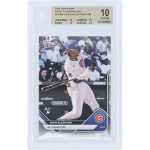 Kevin Alcantara Chicago Cubs 2025 Topps Now Road to Opening Day #OD-208 BGS Authenticated 10 Rookie Card - 10,10,10,9.5 Subgrades