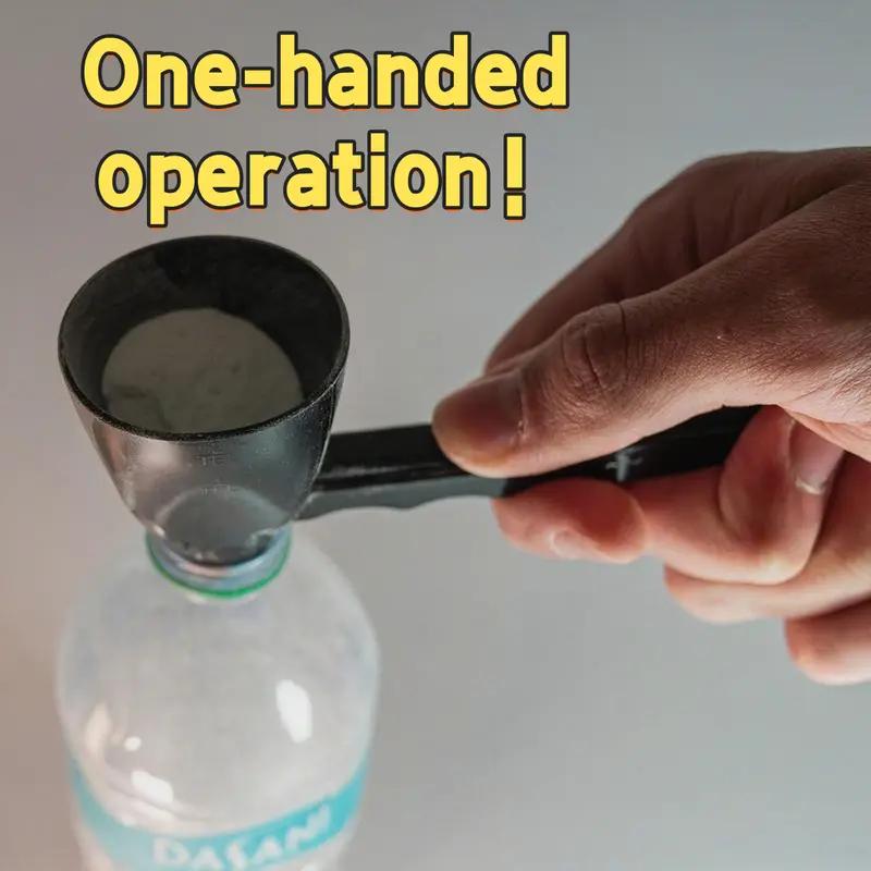 Protein Powder Sliding Spoon High Quality Funnel for Pre Workout Creatine Powder Formula BPA Free Plastic Kitchen Utensil Perfect Gift for Fitness and Cooking