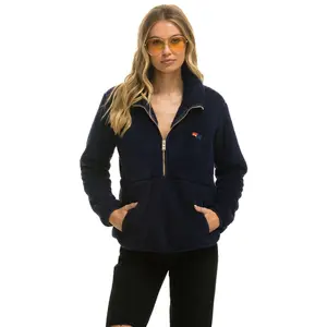 TEDDY UNISEX HALF ZIP JACKET - NAVY