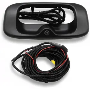 GM1916102 Tailgate Handle Backup Camera Compatible with 1999-2007 Silverado/Sierra 1500 2500 3500HD Pickups Reversing Rear View Park Assist Camera W/12V Power Cable 15046512 15228539