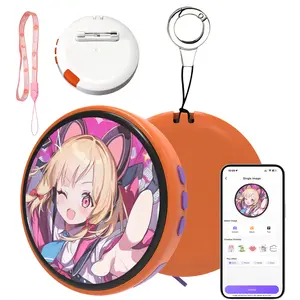 Electronic Badge: Digital LED display badges and digital pins with touchscreens; customizable anime-style wearable devices; dynamic smart buttons ideal for Easter, role-playing, and anime/manga fan communities