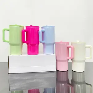 25 Pack USA warehouse baby blank sublimation macaron kids 20oz leak proof flip straw tumbler Children's water cups,Children's travel mug with handle and leakproof lid Bottle Drinkware