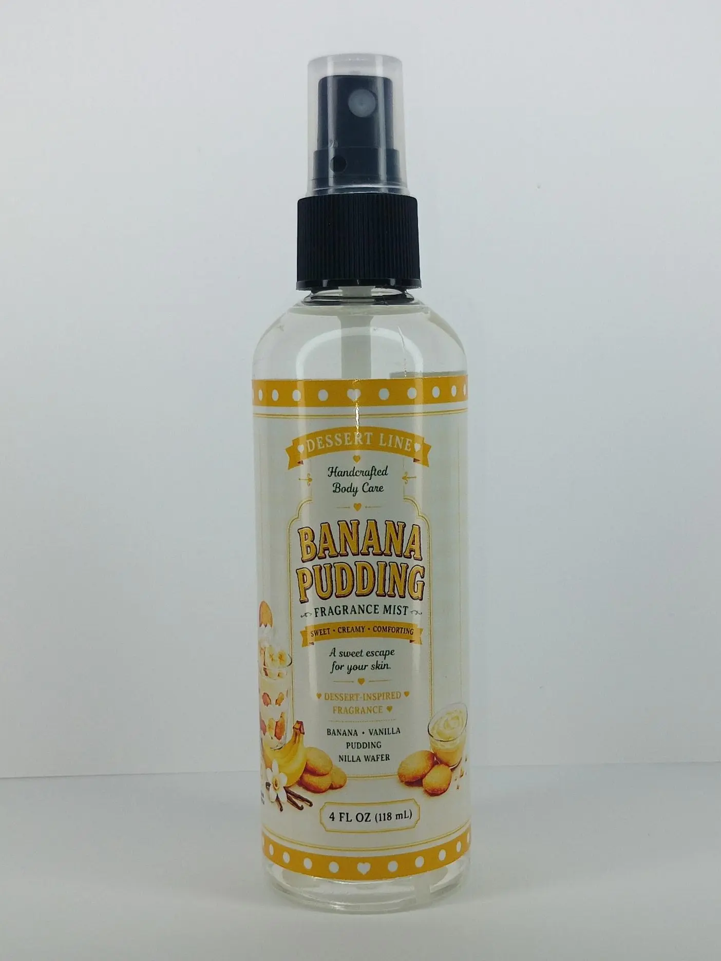 Women's Banana Pudding Fragrance Mist, Creamy Gourmand Body Spray for Body Fragrance Routine, Captivating Scent, Charming & Delightful Notes