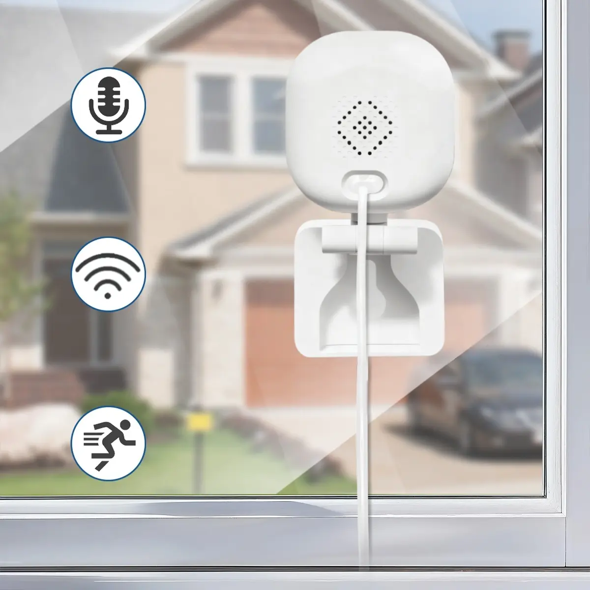 Window Security Camera Cork Window Security Camera with Full Color Night Vision,Indoor Plug-in WiFi ...