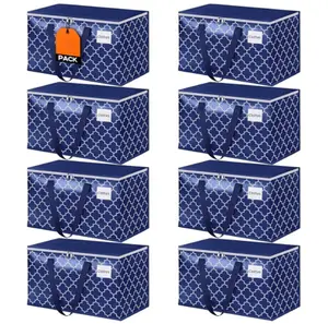 8-Pack Heavy Duty Moving Bags, Extra Large Packing & Storage Bags with Reinforced Handles, 88L Capacity
