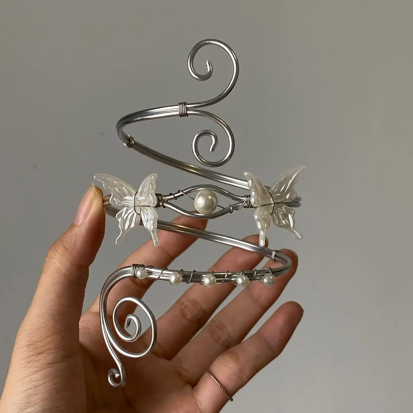 Handmade Fairycore Butterfly Fairy Arm Cuff – Summer Aesthetic Arm Jewelry