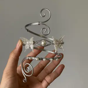 Handmade Fairycore Butterfly Fairy Arm Cuff – Summer Aesthetic Arm Jewelry